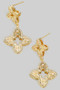 Ornate Tiered Clover Drop Earrings