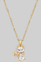Stainless Steel Cz Cat Pendant Necklace