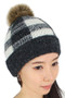 Check Pattern Knitted Beanie 