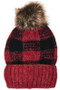 Check Pattern Knitted Beanie 