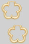 Flower Hoop Earrings