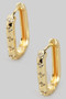 Rectangular Hinge Hoops With Pave