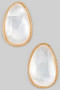 Smooth Oval Drop Earrings