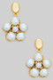 Pearl Drop Flower Drop Earrings
