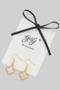18K Gold Dipped Clover Charm Dangle Earrings