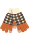 Plaid Print Smart Touch Gloves