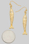 Textured Fish Drop Earrings