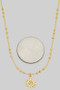 Spiral Sun Pendant Ball Chain Necklace
