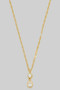 Organic Cz Two Drop Pendant Necklace