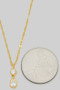 Organic Cz Two Drop Pendant Necklace