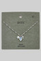 Oval Stone Cz Cross Three Charm Necklace