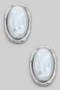 Organic Oval Pearl Studs
