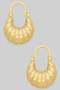 Puffed Gold Filled Hinge Hypoallergenic Hoops