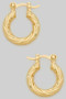 Twisted Gold Filled Hinge Hypoallergenic Hoops