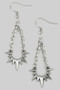 Stainless Steel Chain Spike Drop Earrings