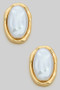 Organic Oval Pearl Studs