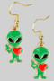 Peace And Love Alien Drop Earrings