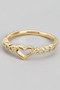 Delicate Heart Ring With Cz Stones