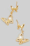 Dazzling Cz Butterfly Drop Earrings