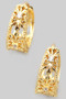 Fleur Cut Out Hoops With Cz