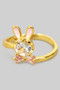 Cz Bow Tie Bunny Stone Ring