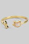 Dainty Mop Cat And Fish Ring