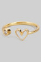 Mop Heart And Cz Ring