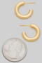 Small Brass Tube Hoops - #GE11125