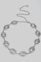 Ornately Pressed Buckle Link Chain Belt
