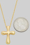 Puff Cross Pendant Necklace