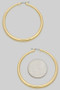 Classic Brass Hinge Hoop Earrings