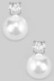 Cz Studs With Pearl