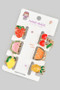 Six Piece Assorted Fruit Mini Hair Clips
