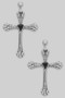 Heart Cross Drop Earrings
