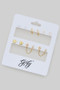 Six Pair Huggie Dangle And Stud Set
