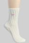 Ribbed And Ruffled Bow Socks