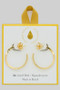 Gold Filled Hypoallergenic Flat C Hoops