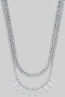 Layered Two Piece Premium Cz Necklace