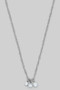 Triple Cz Charm Twisted Chain Necklace