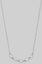 Multi Shaped Cz Bezel Pendant Necklace