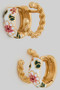 Color Flower Pattern Two Line Hoops