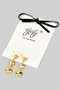 18K Gold Dipped Triple Heart Drop Earrings