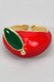 Shiny Lacquered Apple Ring