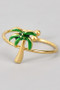 18K Gold Dipped Palm Tree Ring