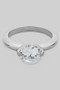 Two Prong Round Stone Ring