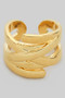 Brass Criss Cross Stack Ring