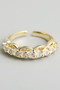 Brass Chain Ring With A Row Of Cz
