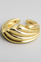 18K Gold Dipped Ripple Stack Ring
