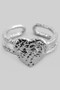 Textured Heart Stack Ring 