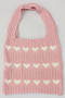 Heart Pattern Knitted Shoulder Bag